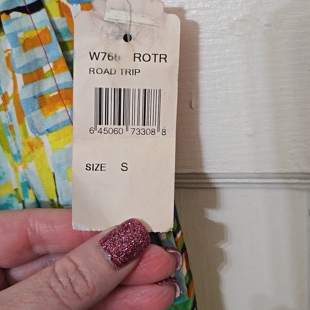 Jams WORLD ROAD Trip Pattern Color Boho Geometric Women Small Wide Leg Pantsππ - Picture 5 of 6